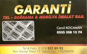 Garanti Tel Örgü – Çit Sistemleri